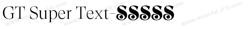 GT Super Text字体转换
